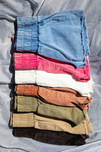 Load image into Gallery viewer, NP70123-High-Waist Washed Twill Shorts