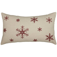 Load image into Gallery viewer, Market Place Natural Snowflake Pillow Cover 20Lx12W