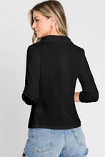 Load image into Gallery viewer, Casual Work Ruched 3/4 Sleeve Open Front Blazer