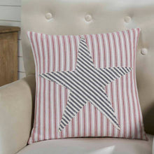 Load image into Gallery viewer, Timeless Ticking Red Star Pillow Cover 18Lx18W