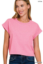 Load image into Gallery viewer, Cotton Folded Sleeve Top