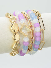 Load image into Gallery viewer, Beaded Clover Accent Jewelry Set Bracelet