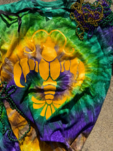 Load image into Gallery viewer, Mardi Gras Tie Dye Crawfish Fleur Tees