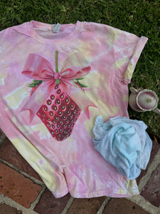 Coquette Strawberry on Dream Dyed Tees