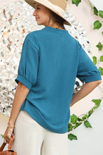 Load image into Gallery viewer, CWTBLS201_JOHNNY COLLARS SHORT SLEEVE BLOUSE TOP