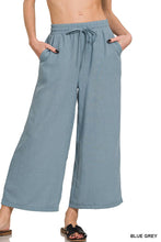 Load image into Gallery viewer, Drawstring Elastic Band Waist Cropped Pants