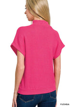 Load image into Gallery viewer, Mock Neck Short Sleeve Sweater
