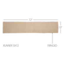 Load image into Gallery viewer, Burlap Vintage Runner Fringed 13x72