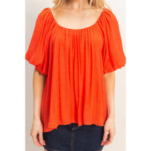 Load image into Gallery viewer, Gathered Puff Sleeve Blouse
