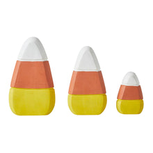 Load image into Gallery viewer, Candy Corn Wood Decor Set of 3 Sizes