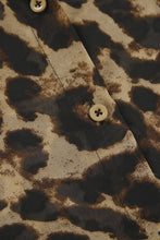 Load image into Gallery viewer, CWSPJ0073_LEOPARD PRINT LONG SLEEVE SHIRT SHORTS PAJAMAS SET