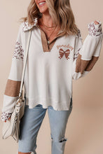 Load image into Gallery viewer, GAME DAY Embroidered Graphic Leopard Waffle Top | S-XL