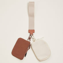 Load image into Gallery viewer, Dual Color Coin Purse Key Chain Wristlet
