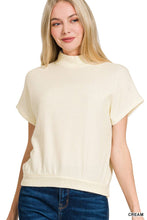 Load image into Gallery viewer, Mock Neck Short Sleeve Sweater