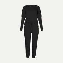 Load image into Gallery viewer, Chic And Cozy Ribbed Two-Piece Loungewear Set