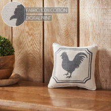 Load image into Gallery viewer, Finders Keepers Rooster Silhouette Pillow 6x6