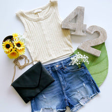 Load image into Gallery viewer, `.Ribbed Sleeveless Crop Tank Top