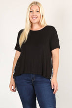 Load image into Gallery viewer, Plus Size Top Hi Low Hem Plaid 17581-T