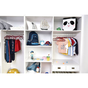 PL036 - 13.5" Kids Plastic Shirt Hangers - Raspberry