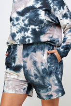 Load image into Gallery viewer, Plus Size Lounge Set Tie Dye Sweatshirt and Shorts