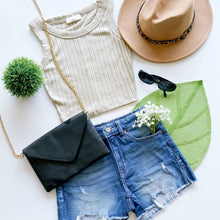 Load image into Gallery viewer, `.Ribbed Sleeveless Crop Tank Top