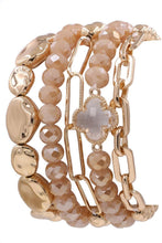 Load image into Gallery viewer, Beaded Clover Accent Jewelry Set Bracelet