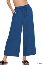 Load image into Gallery viewer, Drawstring Elastic Band Waist Cropped Pants