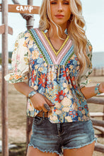 Load image into Gallery viewer, Fashion-W Crochet Boho Half &amp; Long Sleeve Floral Blouse