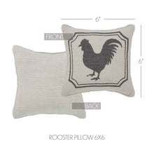 Load image into Gallery viewer, Finders Keepers Rooster Silhouette Pillow 6x6