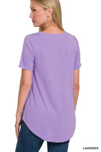 Load image into Gallery viewer, Short Sleeve Round Neck Round Hem Top