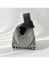 Load image into Gallery viewer, Cosbai - Classic Minimalist Striped Knit Handbag