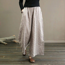 Load image into Gallery viewer, Striped Casual Straight Leg Cropped Trousers