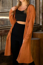 Load image into Gallery viewer, CWOCAL529_Long Sleeve Casual Open Front Long Cardigan