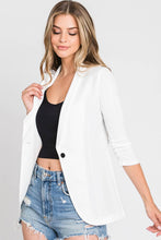Load image into Gallery viewer, CWOBL102_Long Sleeve Stretch Open Front Blazer Jacket