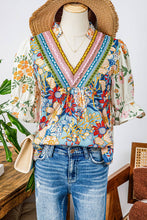 Load image into Gallery viewer, Fashion-W Crochet Boho Half &amp; Long Sleeve Floral Blouse