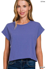 Load image into Gallery viewer, Cotton Folded Sleeve Top