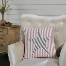 Load image into Gallery viewer, Timeless Ticking Red Star Pillow Cover 18Lx18W