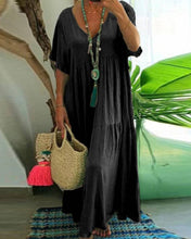 Load image into Gallery viewer, V-Neck Irregular Long Swing Dress