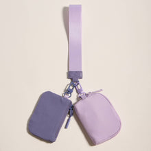 Load image into Gallery viewer, Dual Color Coin Purse Key Chain Wristlet