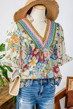 Load image into Gallery viewer, Fashion-W Crochet Boho Half &amp; Long Sleeve Floral Blouse