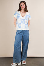 Load image into Gallery viewer, 12W3370N-Bow Grapic Knit Summer Sweater Top