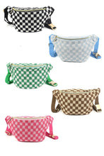 Load image into Gallery viewer, Checkered Waist Crossbody Sling Bag