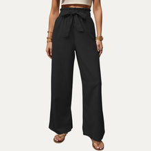 Load image into Gallery viewer, Relaxed But Chic High Waist Tie-Front Wide-Leg Pants