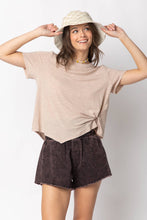Load image into Gallery viewer, NP70123-High-Waist Washed Twill Shorts