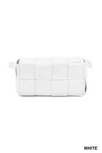 Load image into Gallery viewer, Vegan Leather Woven Crossbody Waist Bag
