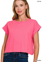 Load image into Gallery viewer, Cotton Folded Sleeve Top