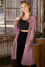 Load image into Gallery viewer, CWOCAL529_Long Sleeve Casual Open Front Long Cardigan