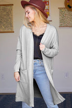 Load image into Gallery viewer, CWOCAL529_Long Sleeve Casual Open Front Long Cardigan