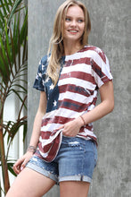 Load image into Gallery viewer, 4th of July Graphic tee: AMERICAN FLAG