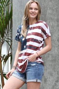 4th of July Graphic tee: AMERICAN FLAG